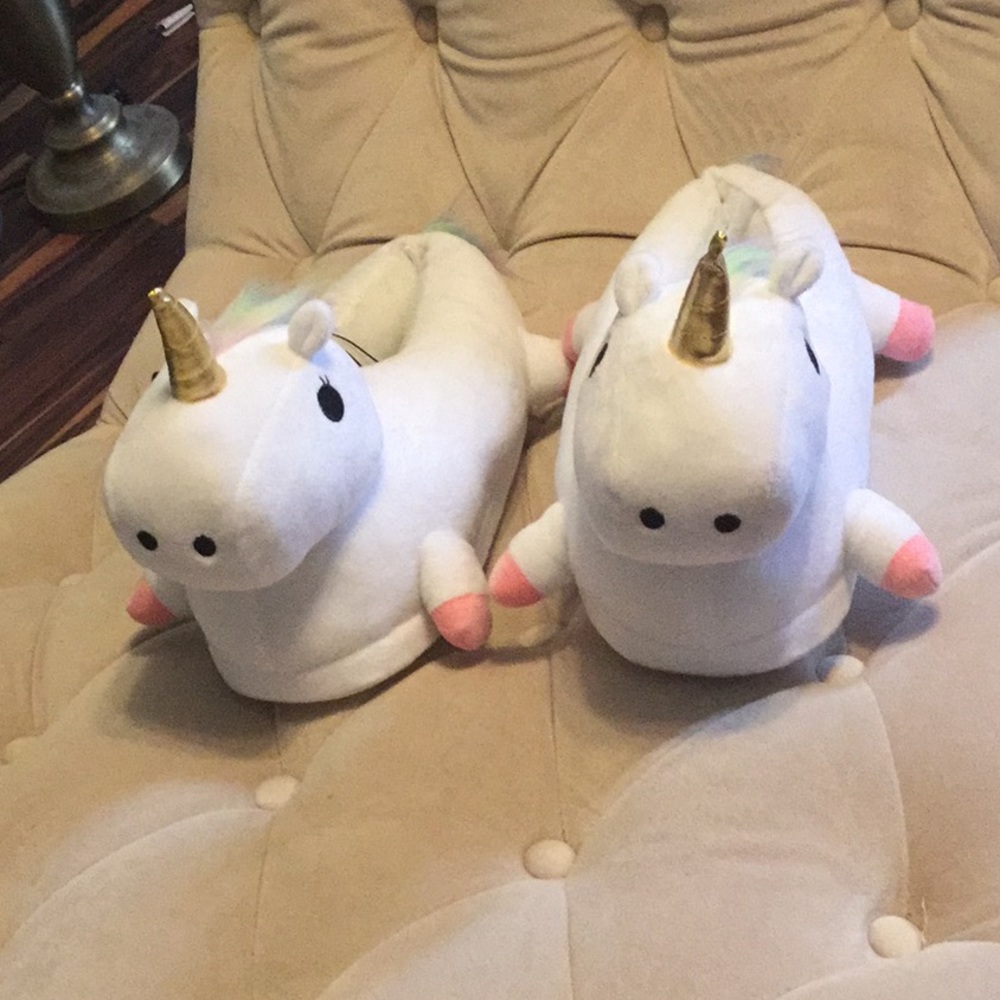 Forever 21 unicorn slippers